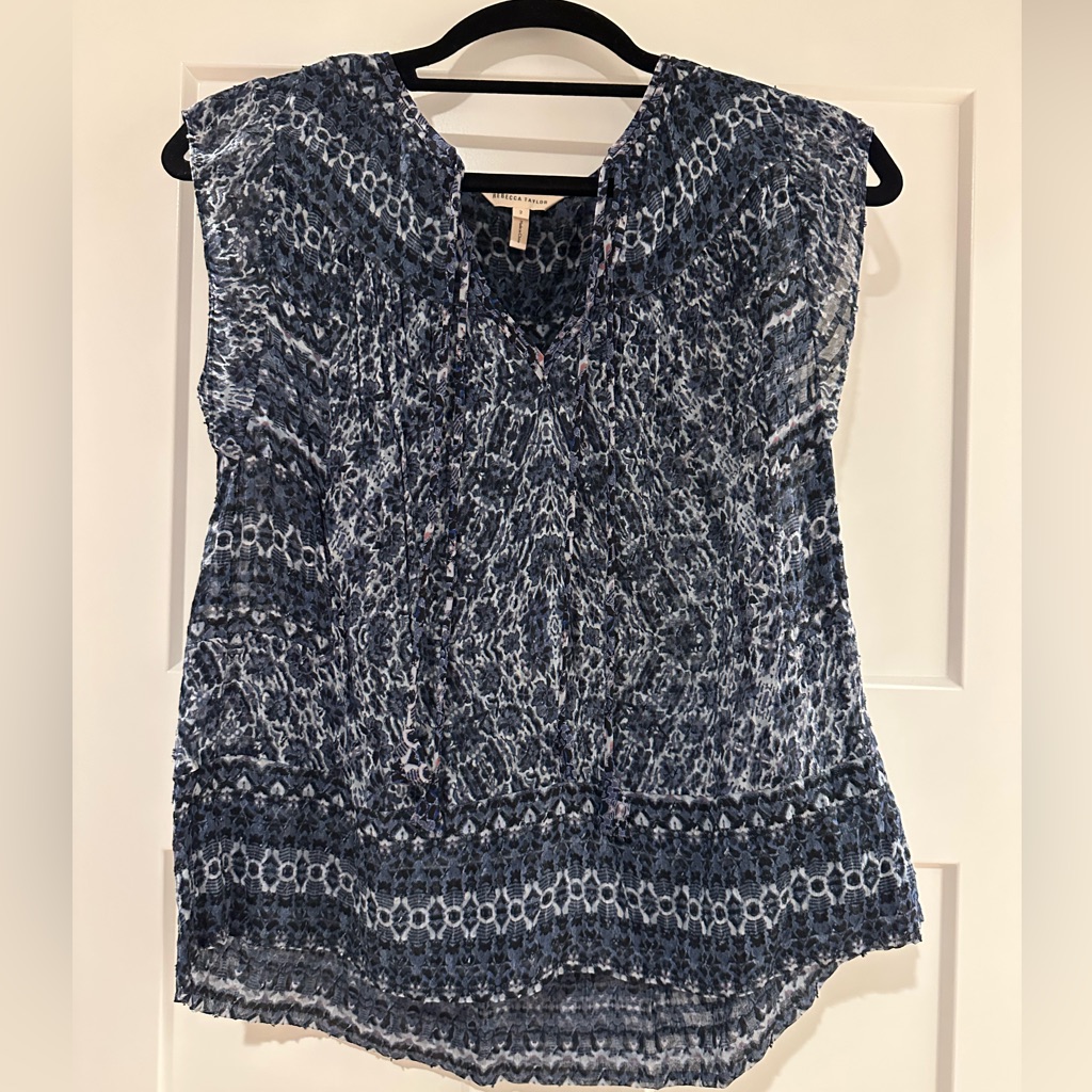Rebecca Taylor Gauze Boho Blouse Size 0